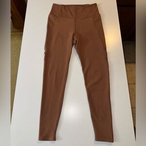 Avia Thick Chestnut Brown Ankle Length Leggings Size Small Excellent Condition